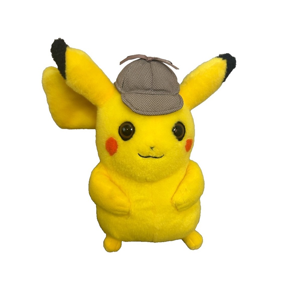 Pokemon Detective Pikachu Plush Stuffed Doll Toy 9"